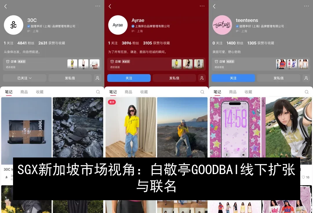 SGX新加坡市场视角：白敬亭GOODBAI线下扩张与联名